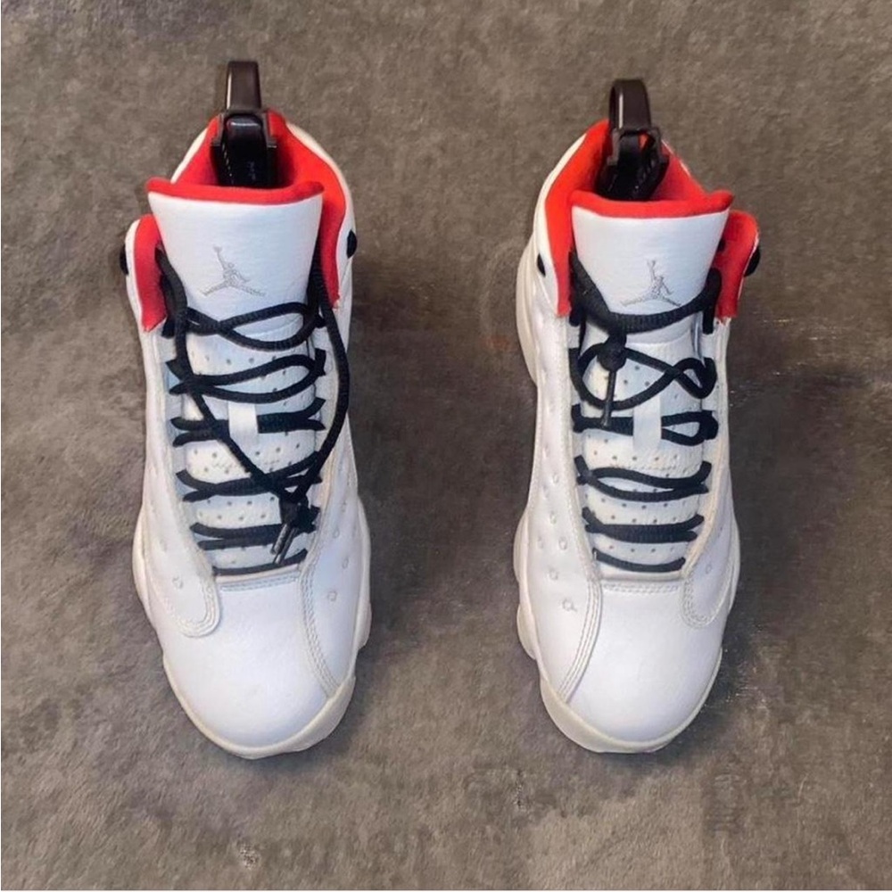 Jordan Women's White and Red Sneakers